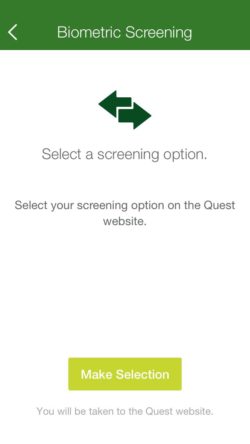 Members can schedule their biometric screening, right in the app.