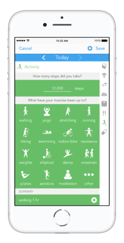Members can log daily physical activity.
