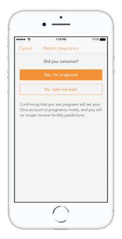 Members can report and track their pregnancy.