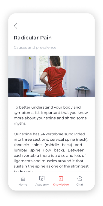 Members can engage with educational materials to address chronic pain.