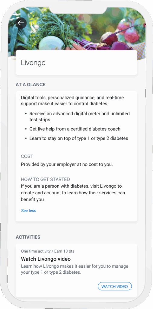 Members can access Livongo directly through their Castlight app.