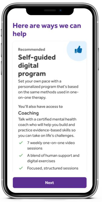 Members can engage with coaching to aid with behavioral health.