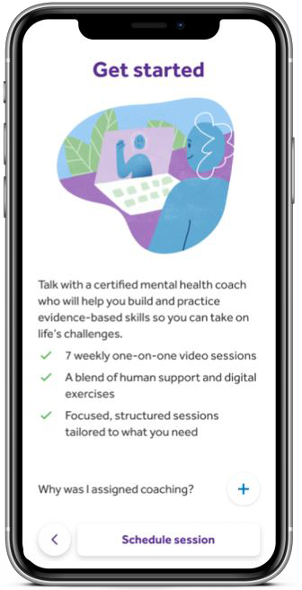 Member can schedule coaching sessions at any time.