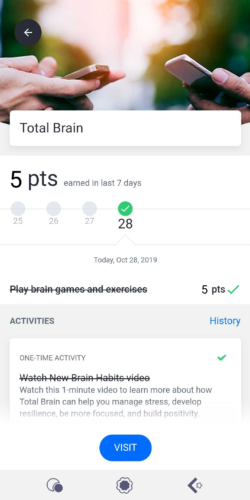 Members earn points while working towards specific health goals.
