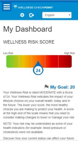 Members can take a questionnaire to receive a comprehensive risk score.