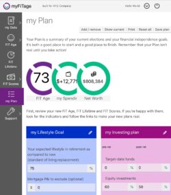 Members can see a summary view of their plan.