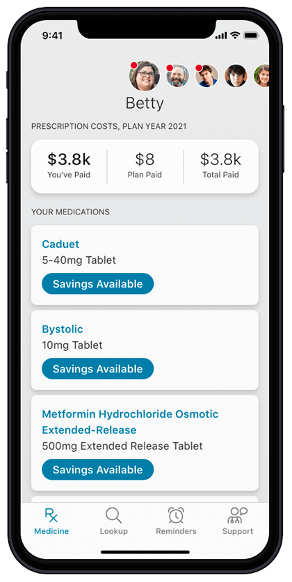 View medications and savings opportunities.