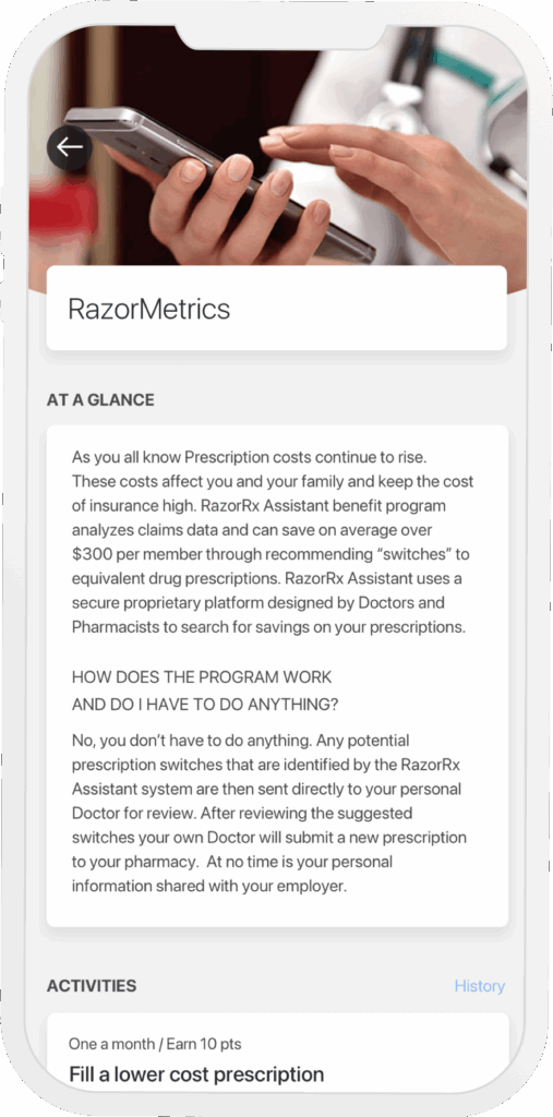 Easily access RazorMetrics benefits via Castlight.