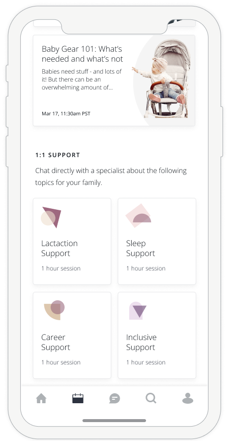 Schedule a session with Cleo’s network of family specialists.